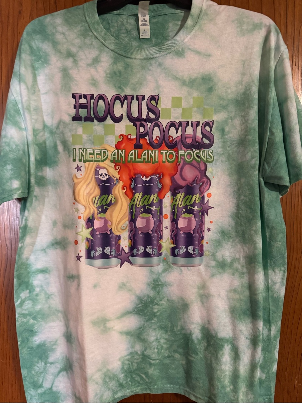 Green Hand Dyed Hocus Pocus Alani Shirt Large